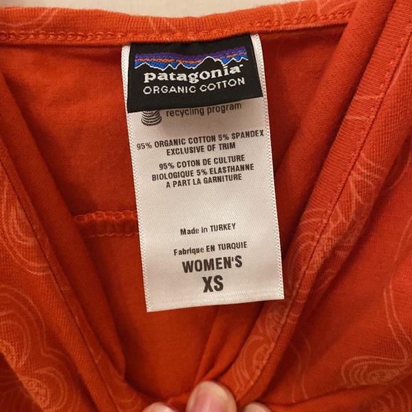Patagonia XS dark orange patterned simple stretchy summer dress - Picture 5 of 5